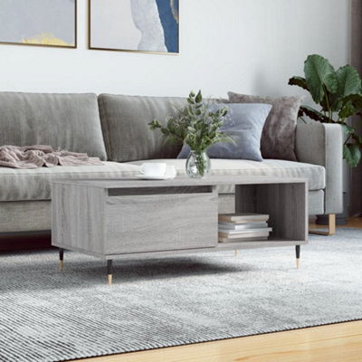 Berkfield Coffee Table Grey Sonoma 90x50x36.5 cm Engineered Wood