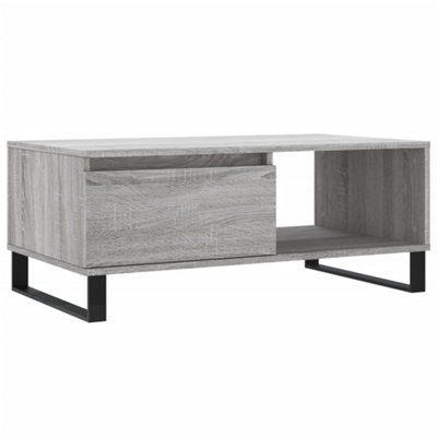 Berkfield Coffee Table Grey Sonoma 90x50x36.5 cm Engineered Wood