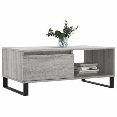 Berkfield Coffee Table Grey Sonoma 90x50x36.5 cm Engineered Wood