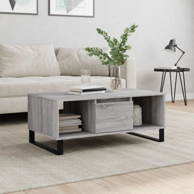Berkfield Coffee Table Grey Sonoma 90x50x36.5 cm Engineered Wood | DIY ...