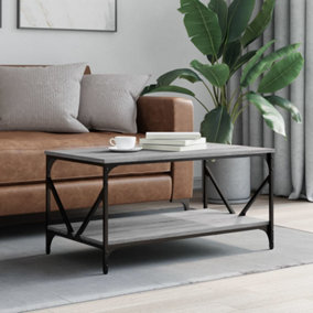 Berkfield Coffee Table Grey Sonoma 90x50x45 cm Engineered Wood