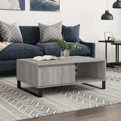 Berkfield Coffee Table Grey Sonoma 90x60x35 cm Engineered Wood | DIY at B&Q