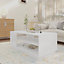 Berkfield Coffee Table High Gloss White 102x55x43 cm Engineered Wood