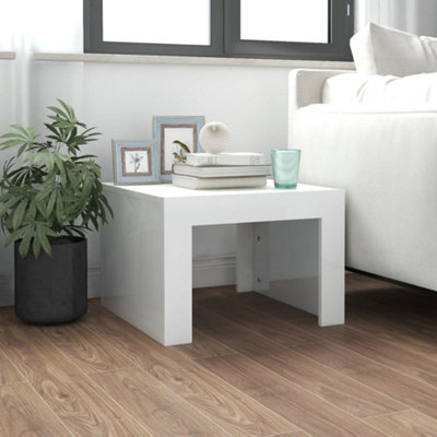 Berkfield Coffee Table High Gloss White 50x50x35 cm Engineered Wood