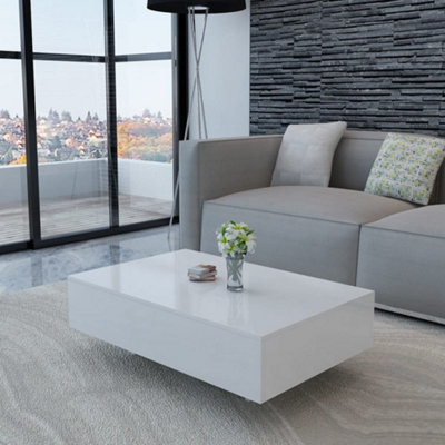 Berkfield Coffee Table High Gloss White