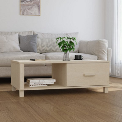 Berkfield Coffee Table Honey Brown 100x55x35 cm Solid Wood Pine