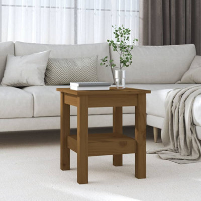 Berkfield Coffee Table Honey Brown 35x35x40 cm Solid Wood Pine