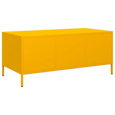 Berkfield Coffee Table Mustard Yellow 101.5x50x43.5 cm Cold-rolled Steel