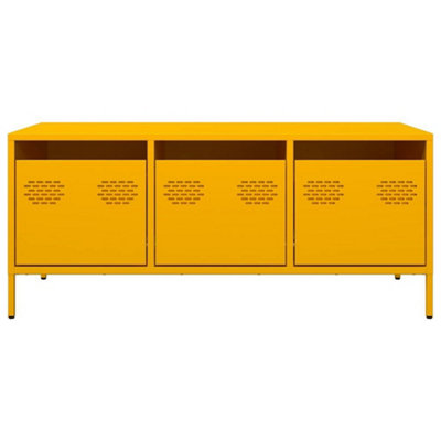 Berkfield Coffee Table Mustard Yellow 101.5x50x43.5 cm Cold-rolled Steel
