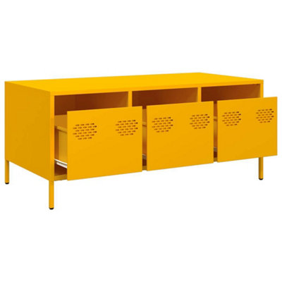 Berkfield Coffee Table Mustard Yellow 101.5x50x43.5 cm Cold-rolled Steel