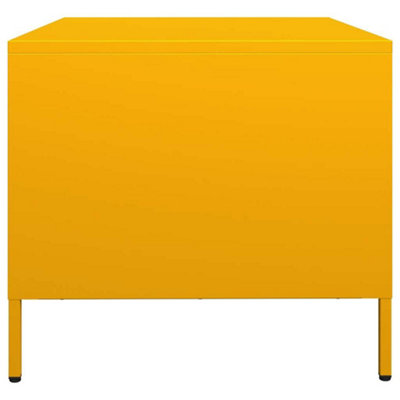 Berkfield Coffee Table Mustard Yellow 101.5x50x43.5 cm Cold-rolled Steel
