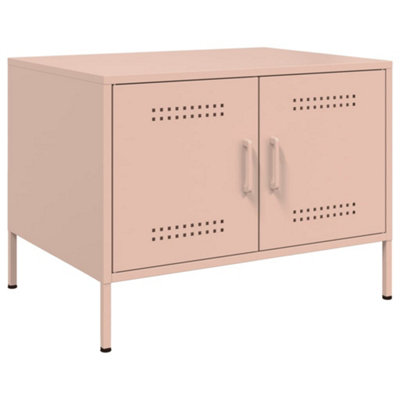 Berkfield Coffee Table Pink 68x50x50.5 cm Steel