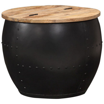 Berkfield Coffee Table Round 53x43 cm Solid Mango Wood