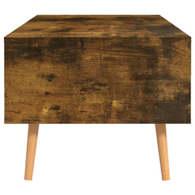 Berkfield Coffee Table Smoked Oak 100x49.5x43 cm Engineered Wood
