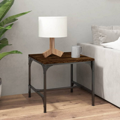 Berkfield Coffee Table Smoked Oak 50x50x35 cm Engineered Wood
