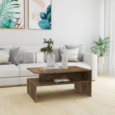Berkfield Coffee Table Smoked Oak 90x60x42,5 cm Engineered Wood | DIY ...