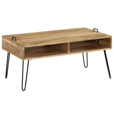 Berkfield Coffee Table Solid Mango Wood 100x60x45 cm