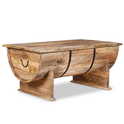 Berkfield Coffee Table Solid Mango Wood 88x50x40 cm