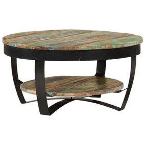 Berkfield Coffee Table Solid Reclaimed Wood 65x32 cm