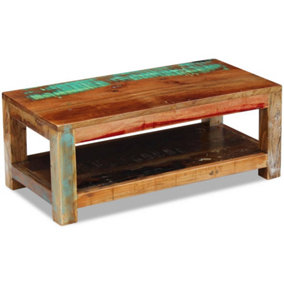 Berkfield Coffee Table Solid Reclaimed Wood 90x45x35 cm