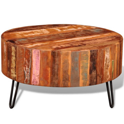 Berkfield Coffee Table Solid Reclaimed Wood Round