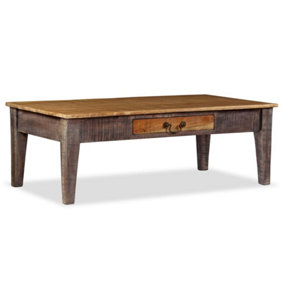 Berkfield Coffee Table Solid Wood Vintage 118x60x40 cm