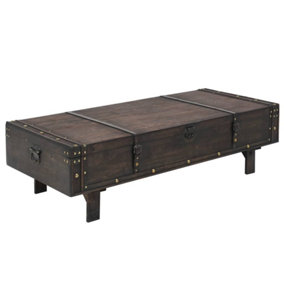 Berkfield Coffee Table Solid Wood Vintage Style 120x55x35 cm