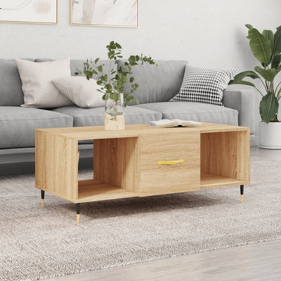 Berkfield Coffee Table Sonoma Oak 102x50x40 cm Engineered Wood
