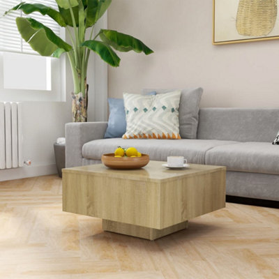Berkfield Coffee Table Sonoma Oak 60x60x31.5 cm Engineered Wood