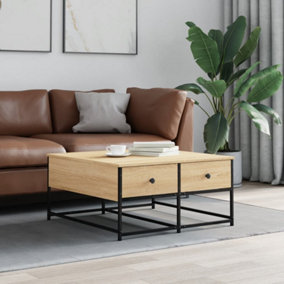 Berkfield Coffee Table Sonoma Oak 80x80x40 cm Engineered Wood