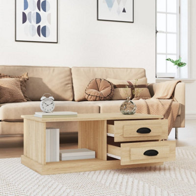 Coffee Table Sonoma Oak 80x55.5x41.5 Cm Engineered Wood