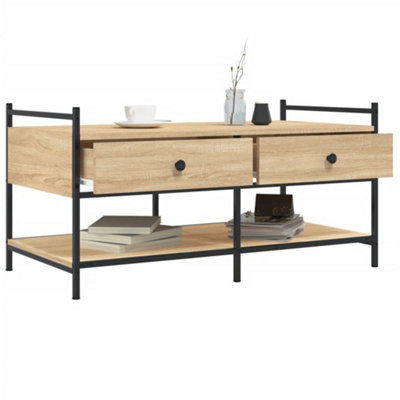 Berkfield Coffee Table Sonoma Oak 99x50x50 cm Engineered Wood