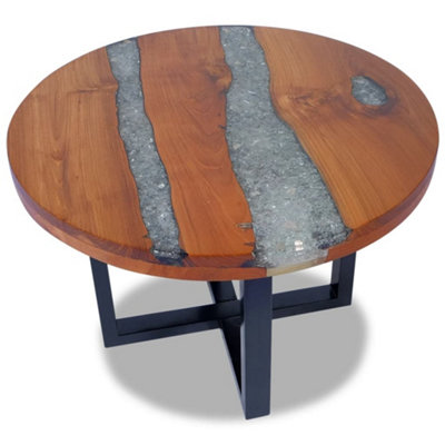 Berkfield Coffee Table Teak Resin 60 cm