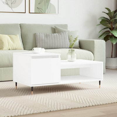 Berkfield Coffee Table White 100x50x45 cm Engineered Wood