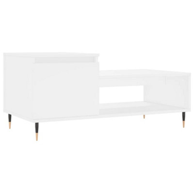 Berkfield Coffee Table White 100x50x45 cm Engineered Wood