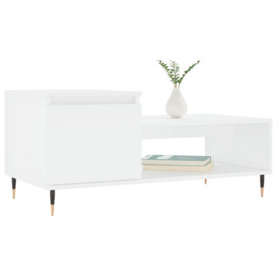 Berkfield Coffee Table White 100x50x45 cm Engineered Wood