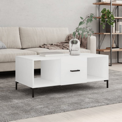 Berkfield Coffee Table White 102x50x40 cm Engineered Wood