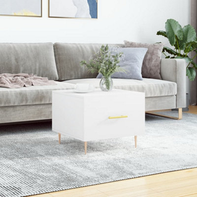 Berkfield Coffee Table White 50x50x40 cm Engineered Wood