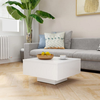 Berkfield Coffee Table White 60x60x31.5 cm Engineered Wood
