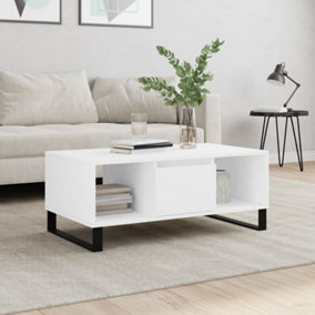 Berkfield Coffee Table White 90x50x36.5 cm Engineered Wood