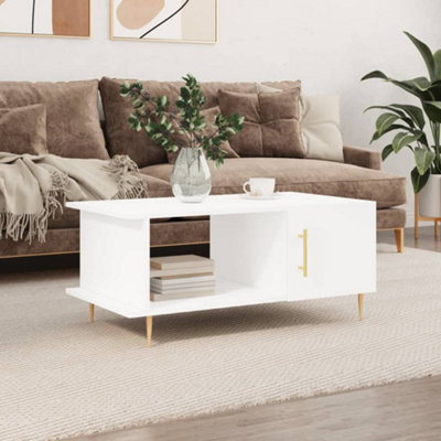 Berkfield Coffee Table White 90x50x40 cm Engineered Wood