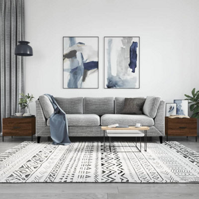 Berkfield Coffee Tables 2 pcs Brown Oak 50x50x40 cm Engineered Wood