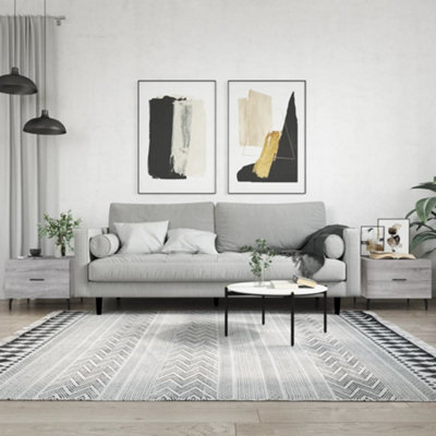 Berkfield Coffee Tables 2 pcs Grey Sonoma 50x50x40 cm Engineered Wood