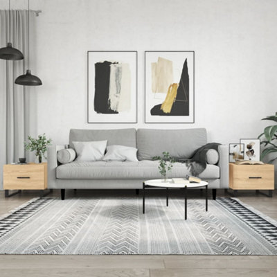 Berkfield Coffee Tables 2 pcs Sonoma Oak 50x50x40 cm Engineered Wood