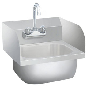 Berkfield Commercial Hand Wash Sink with Faucet Stainless Steel