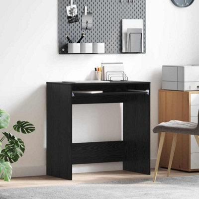 Berkfield Computer Desk Black oak Particle board Compact