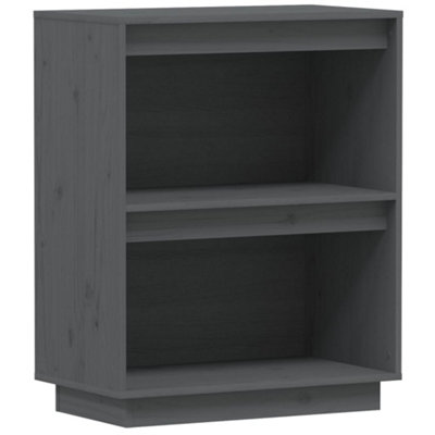 Berkfield Console Cabinet Grey 60x34x75 cm Solid Wood Pine