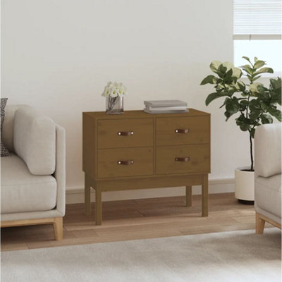 Berkfield Console Cabinet Honey Brown 90x40x78 cm Solid Wood Pine