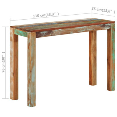 Distressed wood 2024 console table