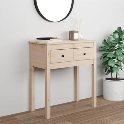 Berkfield Console Table 70x35x75 cm Solid Wood Pine